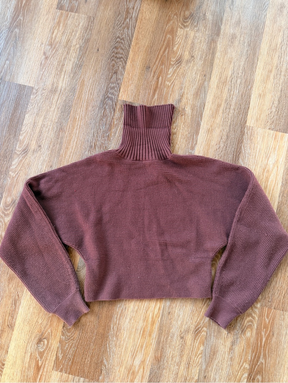 bohme Wine Cropped Turtleneck Sweater